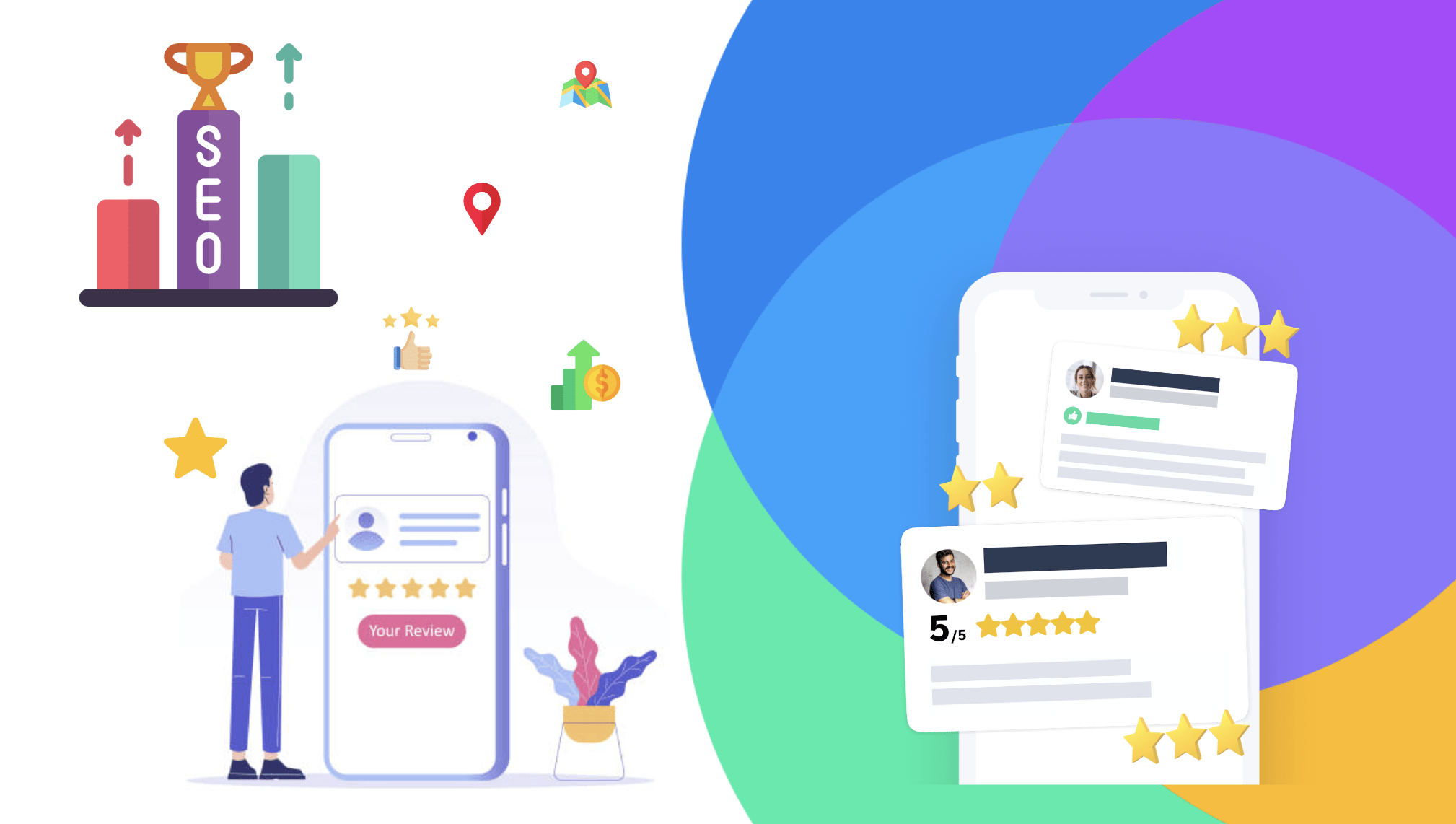 Google My Business reviews management interface